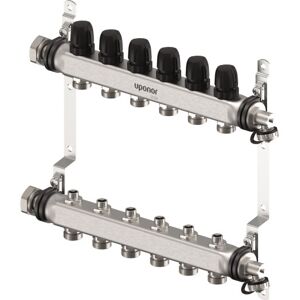 Uponor Vario S 1" Gulvvarme Fordelerør, 6 Kredse Uponor Vario S 1" Gulvvarme Fordelerør, 6 Kredse