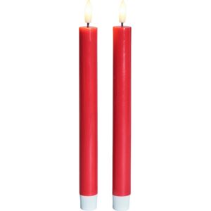 Sirius Sille Led Krone Lys Lakeret Rød 2 Stk, Ø2 X H20 Sirius Sille Led Krone Lys Lakeret Rød 2 Stk, Ø2 X H20