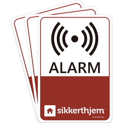 Sikkerthjem Præventive Alarmmærkater - 3 Stk. Sikkerthjem Præventive Alarmmærkater - 3 Stk.