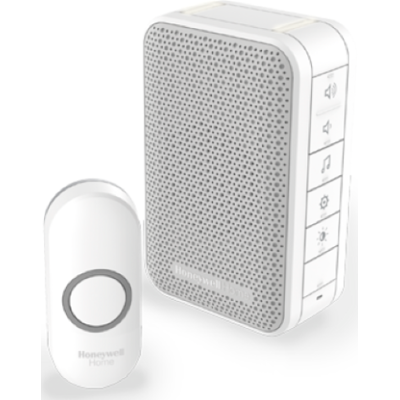 Honeywell Home Dørklokke, Trådløs, 150 M, Lys, Hvid Honeywell Home Dørklokke, Trådløs, 150 M, Lys, Hvid