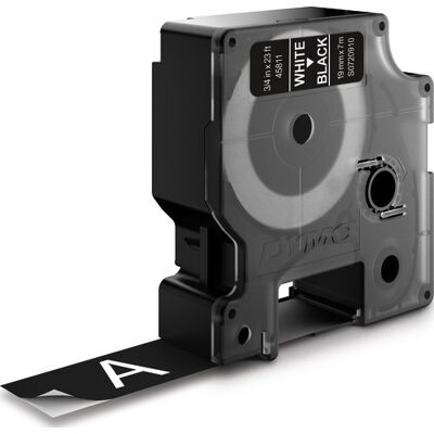 Dymo Standard D1 Tape, 19 Mm, Hvid På Sort Dymo Standard D1 Tape, 19 Mm, Hvid På Sort