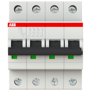 Abb S204-C16 Automatsikring, 4p, 16a