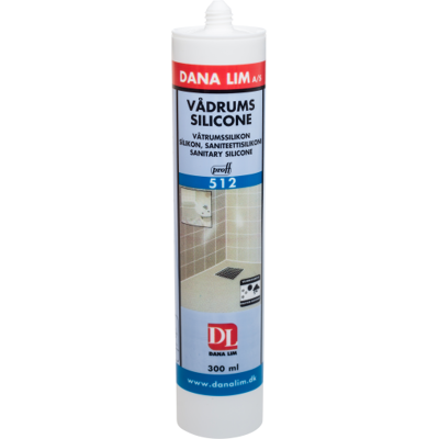 Dana Lim Vådrumssilicone 512, 300 Ml, Lysegrå Dana Lim Vådrumssilicone 512, 300 Ml, Lysegrå