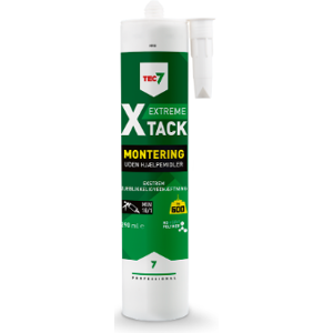 Tec7 Monteringslim X-Tack, Foliepose 400 Ml, Hvid