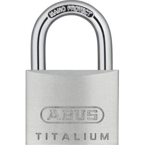 Abus Titalium Hængelås 64ti/50, Høj Bøjle 80 Mm, Ensluk. 6511