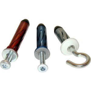 Expandet Gipsdybel M/krog T/1 Lag Gips M5, Blå, 25 Stk. Expandet Gipsdybel M/krog T/1 Lag Gips M5, Blå, 25 Stk.