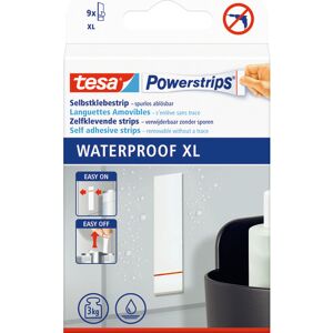tesa Powerstrips Waterproof Strips XL - Vandtæt, Holder op til 3 kg, Nem at bruge tesa Powerstrips Waterproof Strips XL - Vandtæt, Holder op til 3 kg, Nem at bruge