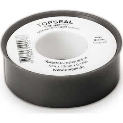 UNIPAK Gevindtape TOPSEAL - 12 m x 12 mm x 0,1 mm Tætningsbånd UNIPAK Gevindtape TOPSEAL - 12 m x 12 mm x 0,1 mm Tætningsbånd