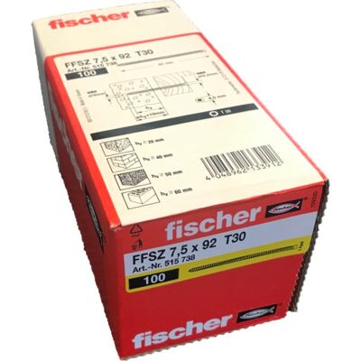 Fischer Karmskrue Ffs U/hoved 7,5 X 52mm 100stk. Fischer Karmskrue Ffs U/hoved 7,5 X 52mm 100stk.