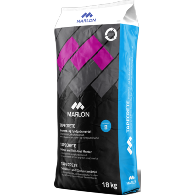 Marlon Tapecrete Svumme- Og Tyndpudsmørtel, 2-Komponent, 18 Kg Marlon Tapecrete Svumme- Og Tyndpudsmørtel, 2-Komponent, 18 Kg