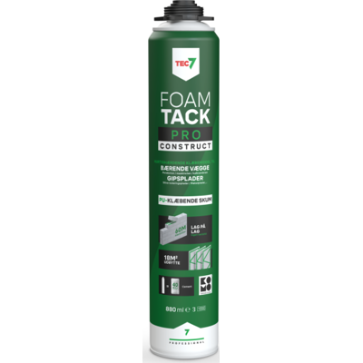 Tec7 Klæbeskum Foamtack Pro Construct, 880 Ml Tec7 Klæbeskum Foamtack Pro Construct, 880 Ml