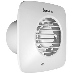 Glen Dimplex Xpelair Simply Silent Dx100 Firkantet Ventilator Med Hygrostat & Timer Ø100 Mm, Hvid