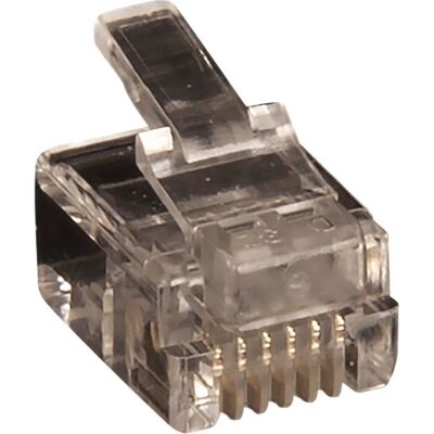 Lan-Com Modular Plug, Rj11 6/6, Fladt Kabel Lan-Com Modular Plug, Rj11 6/6, Fladt Kabel