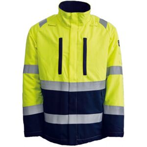 Tranemo Vinterjakke 580181, Flammehæmmende, Gul/marine, Str. 3xl