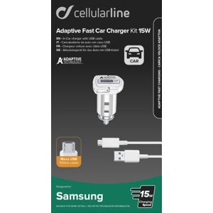 Andet Cellularline 12/24v Adaptive Fast Lader Til Samsung Micro Usb