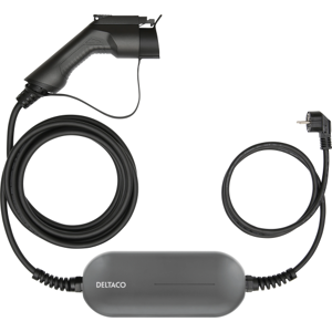 Deltaco Ladekabel Med Schuko Stik, Type 1, 6a, 5,5 Meter Deltaco Ladekabel Med Schuko Stik, Type 1, 6a, 5,5 Meter