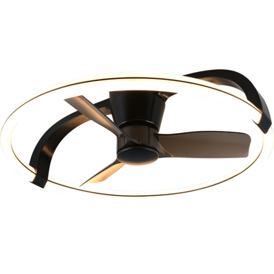 LED loftlampe STOCKHOLM med Ventilator, Fjernbetjening, Sort - Loftventilator med lys LED loftlampe STOCKHOLM med Ventilator, Fjernbetjening, Sort - Loftventilator med lys