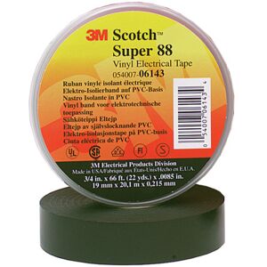 3M 80 Stk Pvc-Tape Scotch Super 88 25 Mm X 20m Sort