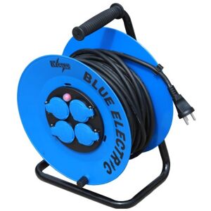 DVA Blue Electric Kabeltromle Med 4 Udtag, 3x1,5 Mm², 25 Meter, Blå