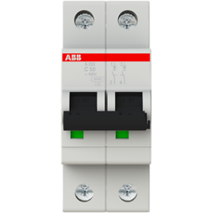 ABB Automatsikring C 50a 2p, 6ka, S202-C50