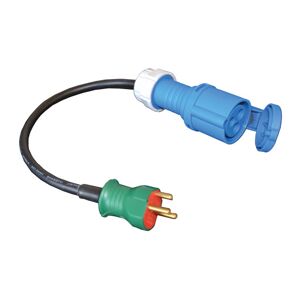 Blue Electric Stikadapter