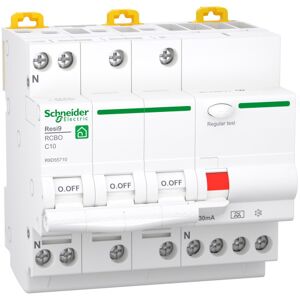 Schneider Electric Resi9 Kombiafbryder Xp Rcbo 3p+n C 10a 6ka, 30ma, Kl.A, R9d55710