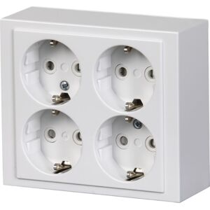 Abb Jussi/impressivo 4-Dobbelt Schuko Stikkontakt, Hvid Abb Jussi/impressivo 4-Dobbelt Schuko Stikkontakt, Hvid