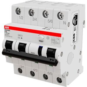 ABB jordfejlsautomat - 13A 4-polet C 30mA - IP2X ABB jordfejlsautomat - 13A 4-polet C 30mA - IP2X