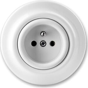 Abb Decento Pinjord Stikkontakt, Hvid Abb Decento Pinjord Stikkontakt, Hvid