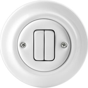 Abb Decento Dobbelt Korrespondance Afbryder, Hvid Abb Decento Dobbelt Korrespondance Afbryder, Hvid