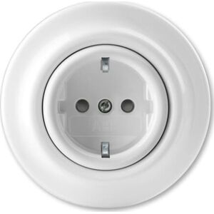 Abb Decento Schuko Stikkontakt, Hvid Abb Decento Schuko Stikkontakt, Hvid