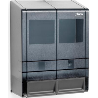 Plum Mp 2000 Dispensersystem Med 2 Moduler, Røgfarvet Plast Plum Mp 2000 Dispensersystem Med 2 Moduler, Røgfarvet Plast