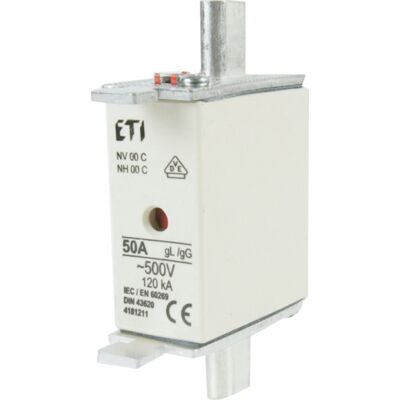 ETI Sikring Nh 000 63a 500v Gl/gg ETI Sikring Nh 000 63a 500v Gl/gg
