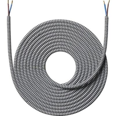 Nielsen Light Stofledning, 2x0,75 Mm², 4 Meter, Sort/hvid Nielsen Light Stofledning, 2x0,75 Mm², 4 Meter, Sort/hvid