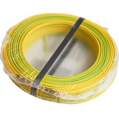 Nexans 100 Meter Installationsledning Pvl 1x1,5 Mm², Gul/grøn Nexans 100 Meter Installationsledning Pvl 1x1,5 Mm², Gul/grøn