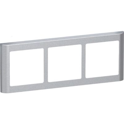 Lauritz Knudsen Lk Fuga Soft 63 Ramme, 3x1 Modul, Vandret, Metallic Lauritz Knudsen Lk Fuga Soft 63 Ramme, 3x1 Modul, Vandret, Metallic