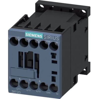Kontaktor Siemens SIRIUS 3RT2 - 3 poler - 16A - 24V spole - 7,5kW Kontaktor Siemens SIRIUS 3RT2 - 3 poler - 16A - 24V spole - 7,5kW