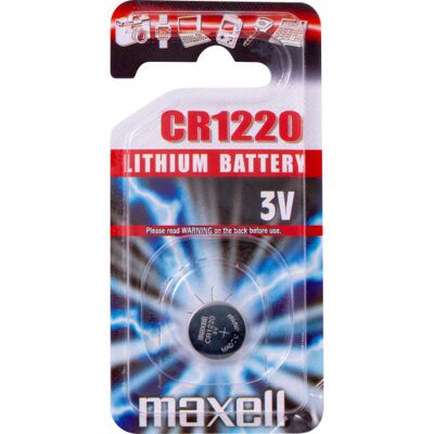 Maxell CR1220 Lithium Batteri - 36mAh - Små Elektronik Maxell CR1220 Lithium Batteri - 36mAh - Små Elektronik