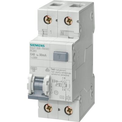 Siemens Model 5SU16567KK10 - Jordfejlafbryder type A Siemens Model 5SU16567KK10 - Jordfejlafbryder type A