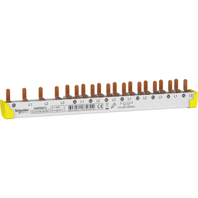 Schneider Electric 3P+N Busbar - 12 Moduler, 218mm - Hvid Schneider Electric 3P+N Busbar - 12 Moduler, 218mm - Hvid