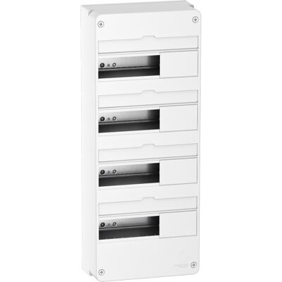 Schneider Electric Fordelingsboks - Resi9 CX, Vægmonteret, 4 rækker, 13 moduler Schneider Electric Fordelingsboks - Resi9 CX, Vægmonteret, 4 rækker, 13 moduler