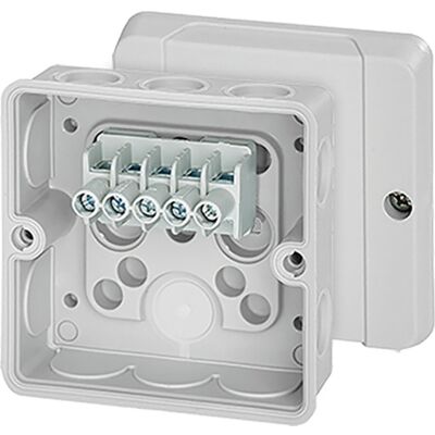 Hensel Samlemontageskasse - 88x88x47mm, 5 terminaler, IP55 Hensel Samlemontageskasse - 88x88x47mm, 5 terminaler, IP55