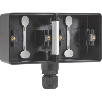Niko 4 Stk Underlag 2-Modul, 1x M20, Ip55, Sort Niko 4 Stk Underlag 2-Modul, 1x M20, Ip55, Sort