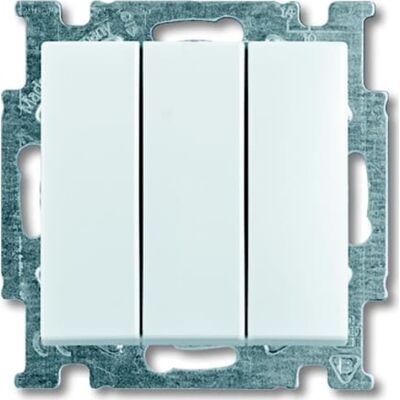 ABB 10 Stk Basic55 Afbryder 3x1p Mat Hvid ABB 10 Stk Basic55 Afbryder 3x1p Mat Hvid