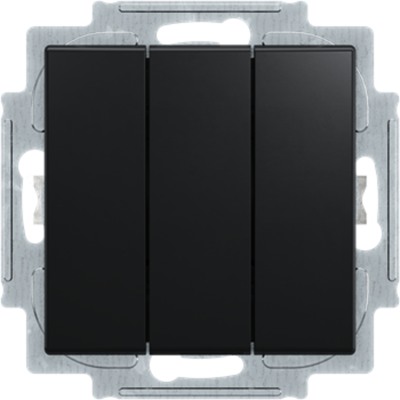ABB 10 Stk Basic55 Afbryder 3x1p Mat Sort 106/3/1 Uc-77-507 ABB 10 Stk Basic55 Afbryder 3x1p Mat Sort 106/3/1 Uc-77-507