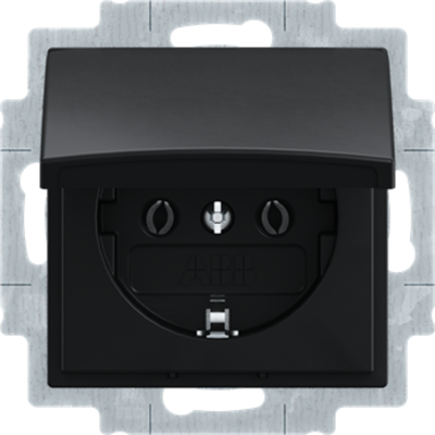 ABB 10 Stk Basic55 Stikkontakt Schuko Med Låg Mat Sort 20 B-A0347777 ABB 10 Stk Basic55 Stikkontakt Schuko Med Låg Mat Sort 20 B-A0347777