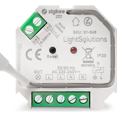 Light Solutions Mini ZigBee Afbryder - 200W - Hvid - Smart Lysafbryder Light Solutions Mini ZigBee Afbryder - 200W - Hvid - Smart Lysafbryder