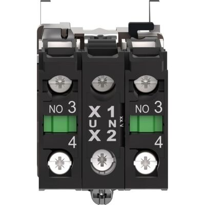 Schneider Electric ZB4 Kontaktor - 2 N/A kontakter, 240V, metal, 22mm Schneider Electric ZB4 Kontaktor - 2 N/A kontakter, 240V, metal, 22mm