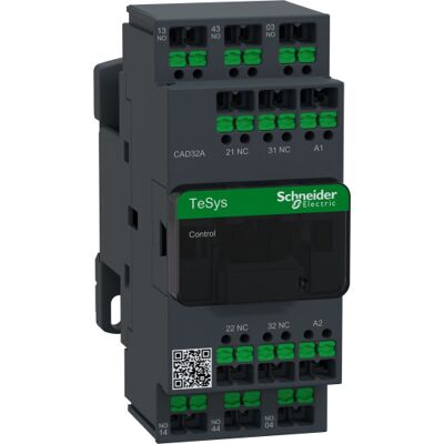 Schneider Electric Kontrolrelæ Deca 3no 2nc 3p 110v Ac Snap-In, Cad32af7 Schneider Electric Kontrolrelæ Deca 3no 2nc 3p 110v Ac Snap-In, Cad32af7