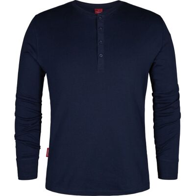 Engel Workwear Fe Engel Grandad Langærmet T-Shirt, Marineblå, Str. 2xl Engel Workwear Fe Engel Grandad Langærmet T-Shirt, Marineblå, Str. 2xl